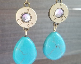 Parure Turquoise Et Argent Sterling - Boucles D'oreilles Pendantes & Bague - Style Arménien - Neuf