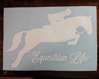 Gaited Horse Cowgirl Up Equestrian Decal Sticker - Glossy Vinyl For Car Truck Trailer Window