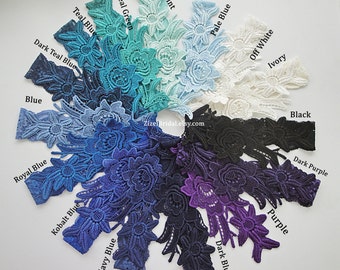 Choose Your Color, Wedding Garter, Lace Wedding Garter, Bridal Garter Set, Color Bridal Garter, Lace Garter Set Handmade Bridal Color Garter