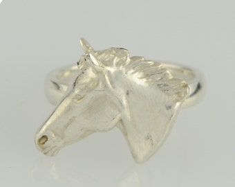 Ring • horse head • 3D • sterling silver