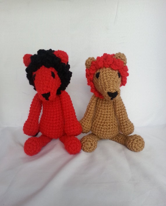 Lion Baby Rattle/ Crochet Lion/ Amigurumi Lion/ by TheKnotKid