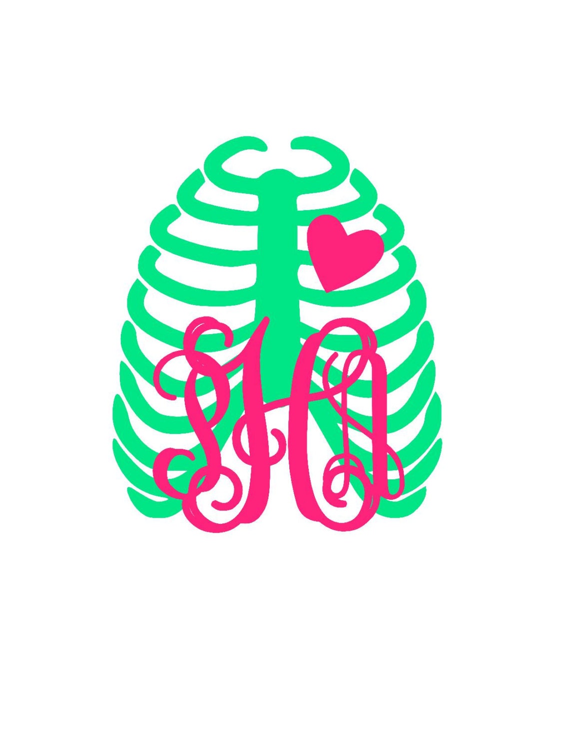 Radiology Monogram Decal Rad Tech Radiology Decal XRay