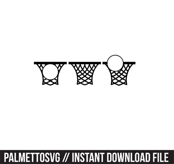 Download basketball net monogram frames svg dxf file instant download