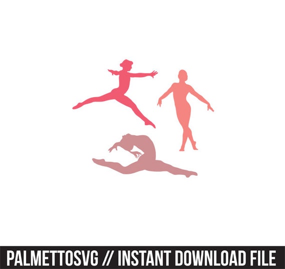 Download gymnastics svg dxf file instant download silhouette by ...