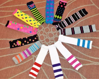 Childrens Leg Warmers soccer socks Stars Hearts Bow and Red Blue and Purple Stripes lady bug Hot Pink Stars Harley Quinn Tube socks costume