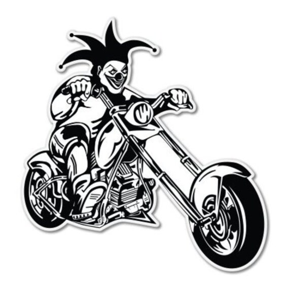 Joker on Bike Car Vinyl Sticker SELECT SIZE