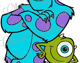 Monsters Inc. Inspired Sully & Mike SVG