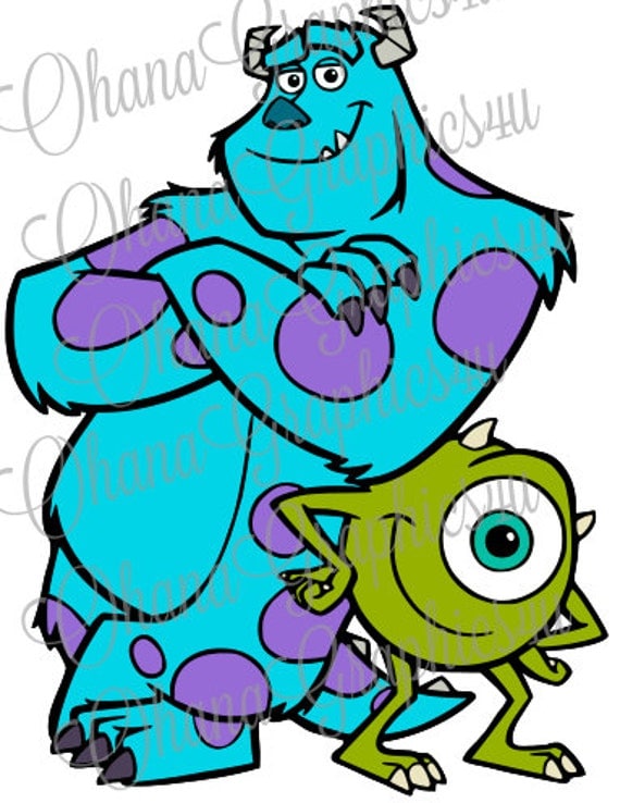 Monsters Inc. Inspired Sully & Mike SVG