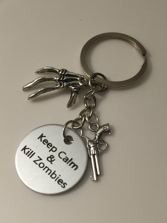 Zombie Keychain The Walking Dead Keychain Walking by GitoandAriel