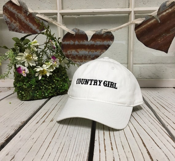 COUNTRY GIRL Baseball Hat Low Profile by TheHatConnection on Etsy