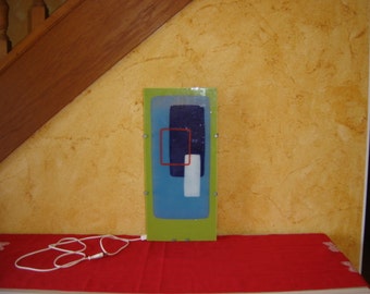 Lampe murale moderne style 70's. Genre cubisme. Vintage. France