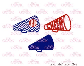 Cheer Megaphone SVG cut files, Cheerleading svg cut files for use with Silhouette, Cricut and other Vinyl Cutters, svg files