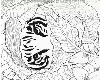 Download Jungle coloring page | Etsy