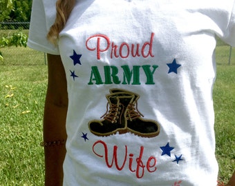 Proud Army Wife T-shirt, Army shirt, Army Wife
