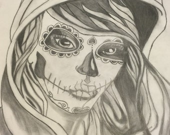 Dia de Los Muertos (day of the dead) Hoody Girl