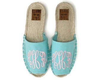 Womens monogrammed espadrille sandals - monogrammed shoes - monogrammed sandals - womens sandals - beach wedding shoes - bridesmaid shoes