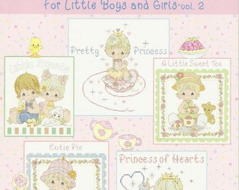 Precious Moments Cross Stitch Pattern Book For Little BOYS AND GIRLS Brand New Softcover Miniature Cross Stitch Designs Nursery Decor