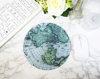 Vintage Map Mousepad Blue Mouse Pad Abstract Cheap Gift For Men Office Decor For Men