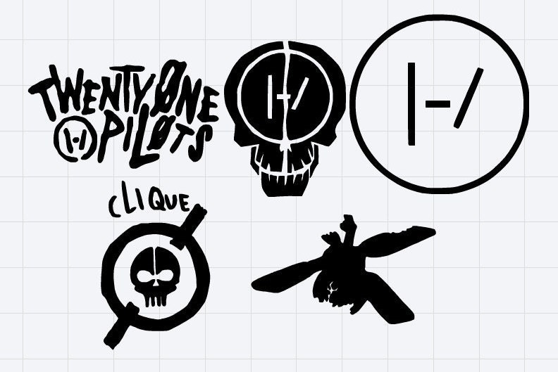 Twenty One Pilots Vinyl Decals By Fandomstickersstore On Etsy 7429