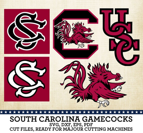 South Carolina Gamecocks Athletic SVG dxf eps by SVGsilhouetteDXF