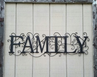 Family Metal Wall Art metal family sign | etsy Family Metal Wall Art metal family sign | etsy