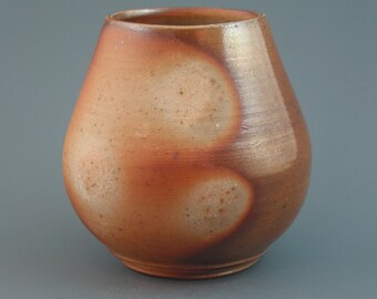 Ikebana Vase, wood-fired w/ natural ash glaze