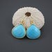 Turquoise Drop Earrings, Big Turquoise Drop Earrings, Gold Filled Earrings, Bezeled Earrings, Boho Earrings, Statement Earrings, Delicate