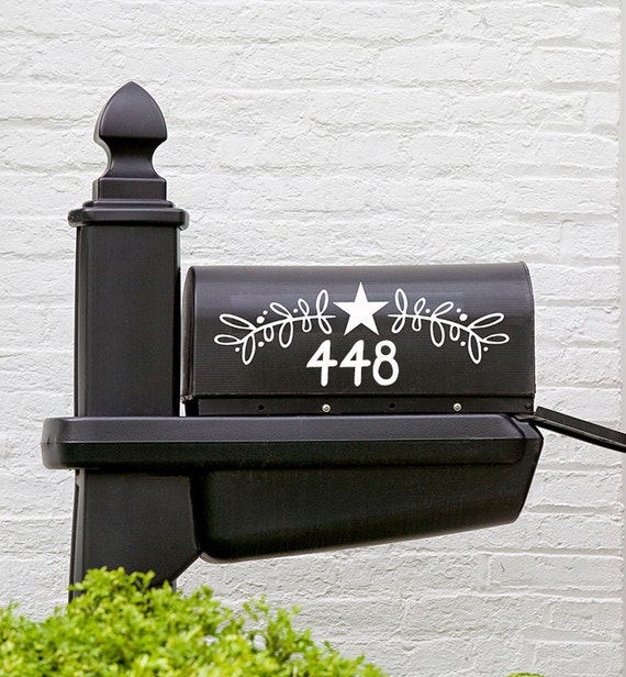 Mailbox Sticker Set Country mailbox Primitive vinyl decals