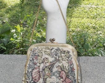 1960s Vintage J.R. Miami Tapestry Purse or Handbag