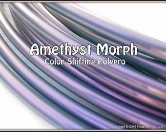 NeW! Color-Shifting 'AMETHYST MORPH' Polypro! 3/4" OR 5/8" Polypro Hoop Or Minis Set! Free Sanding Option.Pro Hoops with Over 30,000 Sold!