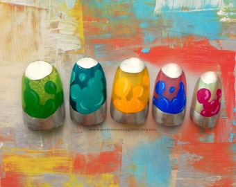 Lava Lamp Fake Nails. The Original! Groovy, Lava Lamp, 70s, Retro Fake Nails, False Nails, Press On Nails, 70s Fashion, 1970s Inspired, Nail