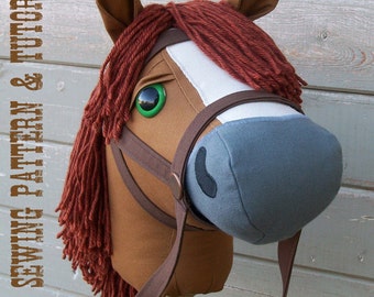 Stick Horse Sewing Pattern and Tutorial Rustic Horseshoe's Mustang Collection Stick Horse Hobby Horse Pattern