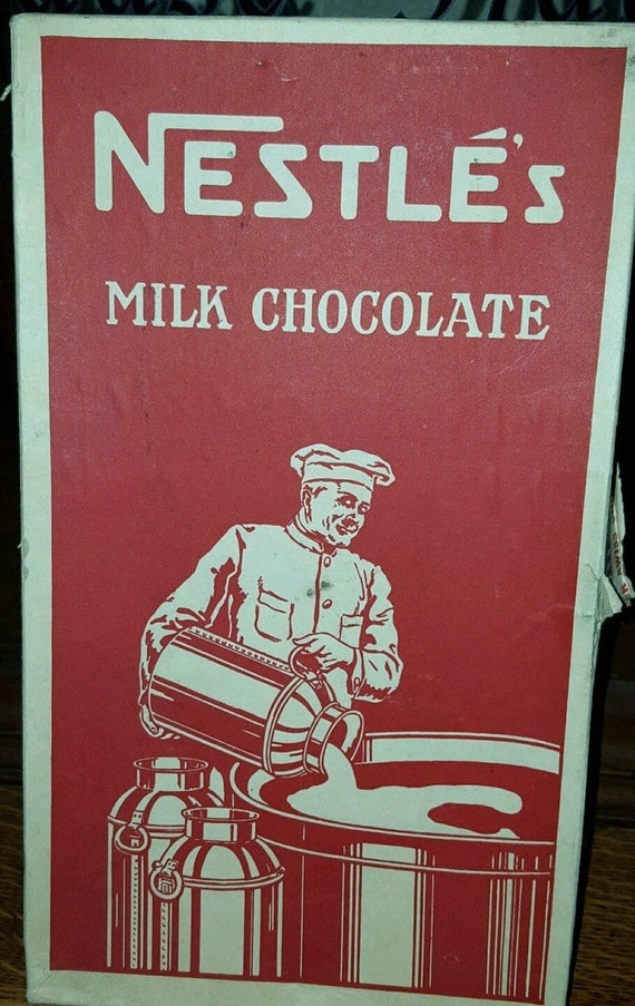 Vintage 5 Cent NESTLES Milk Chocolate Candy Bar Peter Cailler