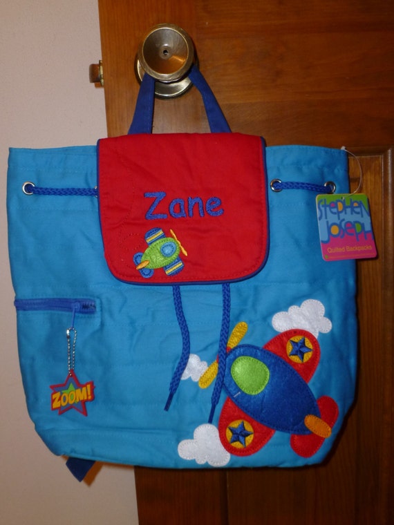 Personalized AIRPLANE Kids Backpack by LindasSewFashionable