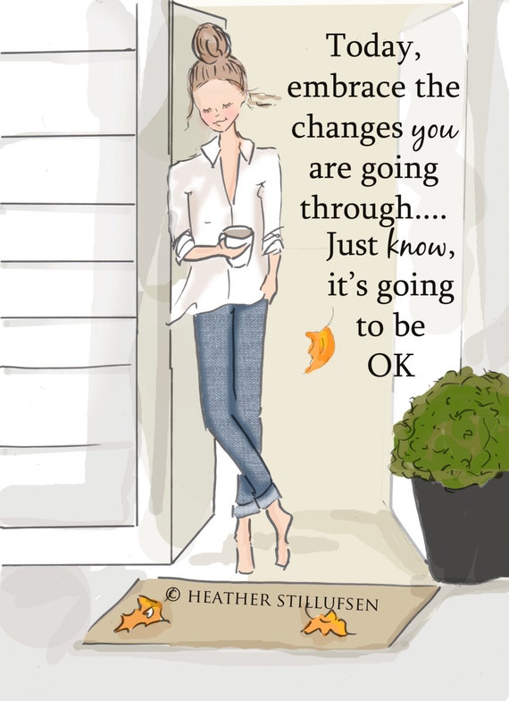 Items similar to Embrace Change - Wall Art for Women - Wall Art Print ...