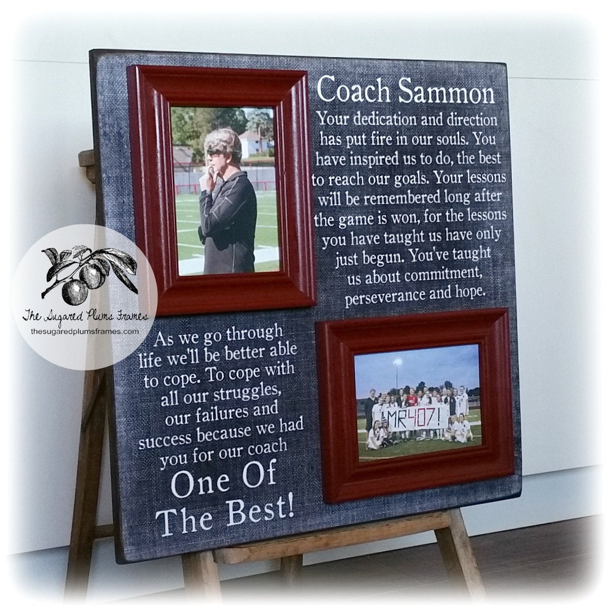 Coaches Gift Coach Thank You Frame Soccer Coach Baseball