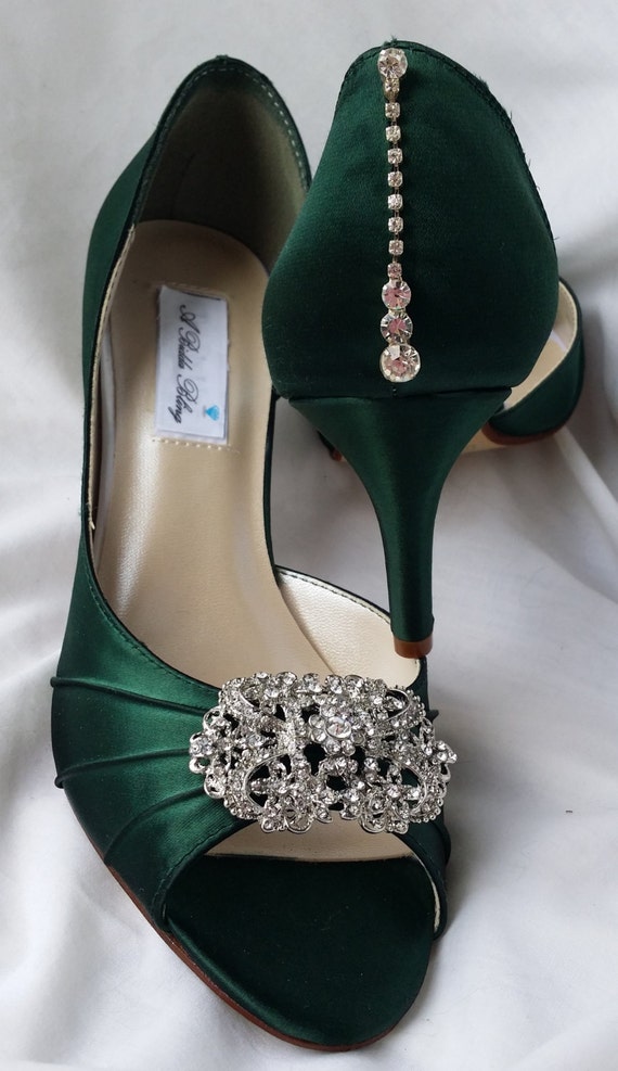 Hunter Green Wedding Shoes Hunter Green Bridal Shoes Vintage
