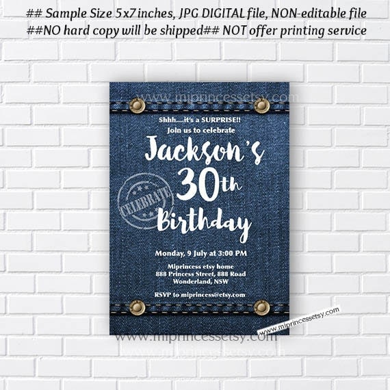 Denim Party Invitations 6