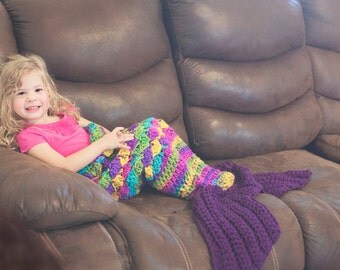 Mermaid blanket crochet pattern, mermaid tail pattern, child mermaid tail, crochet pattern for mermaid tail blanket, adult mermaid pattern
