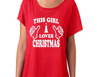 this girl loves christmas sweatshirt