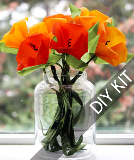 bouquet making origami flower Bouquet Make  Origami Origami own your California  Poppies Flower