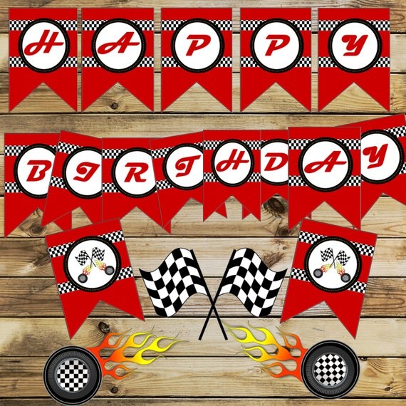 Race Car BannerRacing cars party banner Race Car party