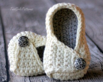 Crochet Pattern Instant Download - unisex - #113 Baby Wrap Shoe -Payton Shoe - PDF - Baby Bootie L