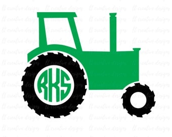 Tractor SVG, Tractor Monogram SVG, SVG Files, Cricut Cut Files, Silhouette Cut Files