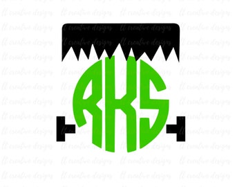 Frankenstein Monogram SVG, Frankenstein SVG, SVG Files, Halloween Svg, Halloween Frames Svg