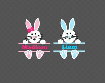 Easter Bunny Svg Easter Svg Easter Split Monogram Svg