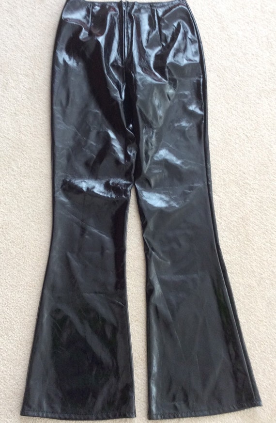 black pvc pants