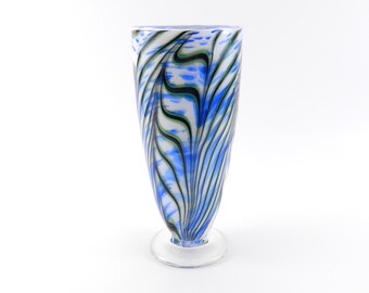 Hand Blown Blue Glass Vase