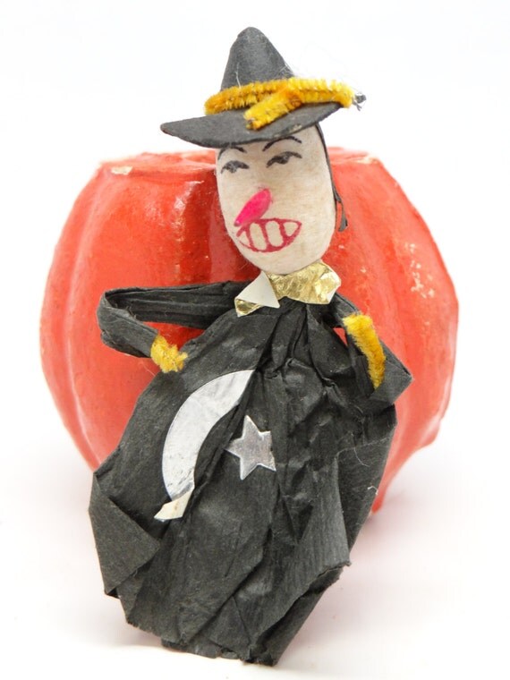 Vintage 1950's Witch Halloween Party Favor Decoration