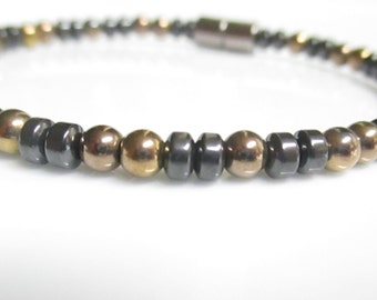Magnetic Hematite Bracelet, Magnetic Bracelet, Magnetic Copper Bracelet, Magnetic Jewelry